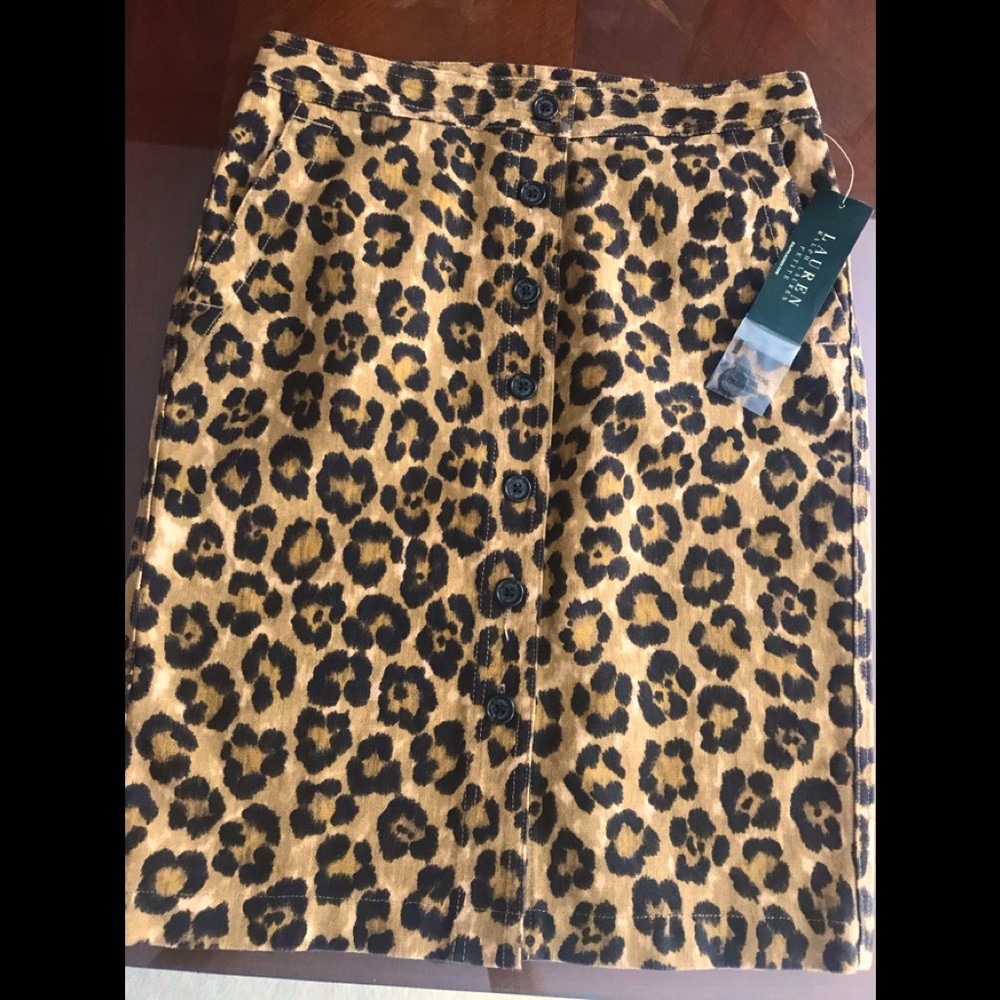 Ralph Lauren Denim pencil skirt. Button-down.